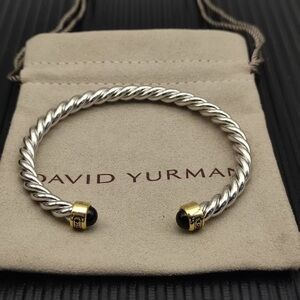David Yurman Silver and Gold Twisted Bracelet